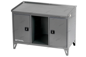 Верстак слесарный трехтумбовый, 2 серые створки OPTIMAL NW302 7012/7015