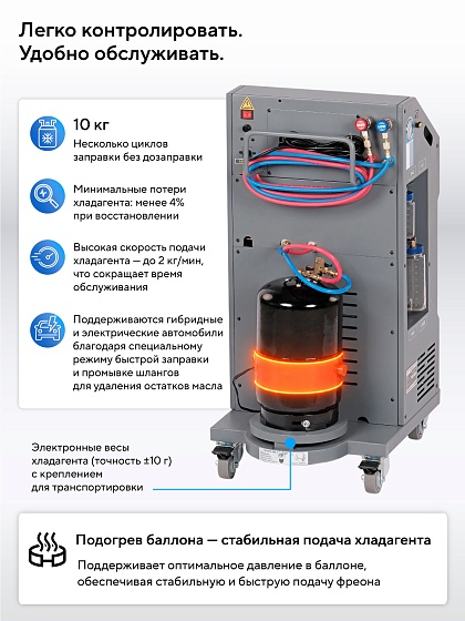 Установка автомат для заправки автомобильных кондиционеров NORDBERG NF14