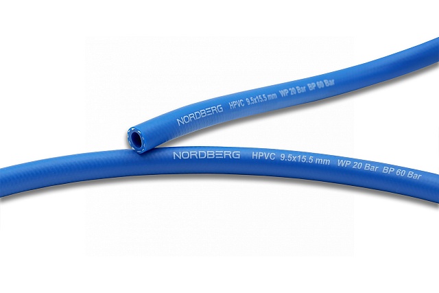 Шланг воздушный гибридный ПВХ диам. 9,5х15,5мм 1м. NORDBERG H0915HPVC