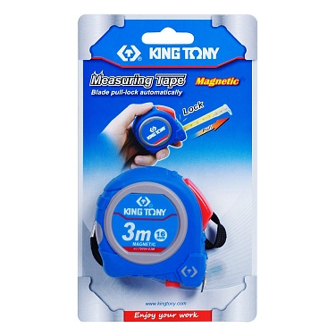 Рулетка измерительная 3 м, магнитный крюк KING TONY 79094-03M фото