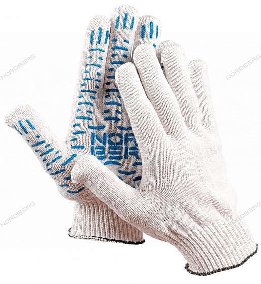 Перчатки с пвх покрытием белые NORDBERG NCG610150