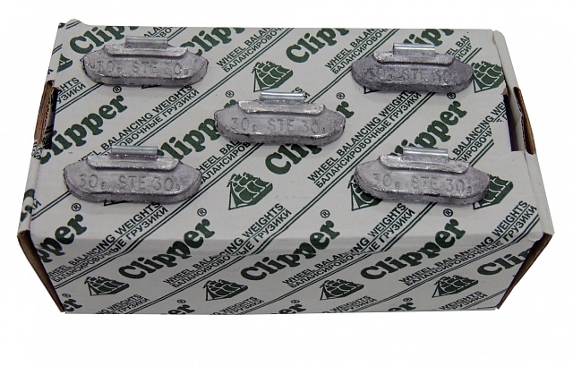 Грузики балансировочные для стальных дисков 30 г, 100 шт. CLIPPER 0230