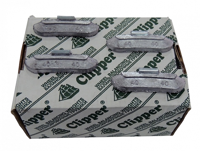 Грузики балансировочные для стальных дисков 40 г, 50 шт. CLIPPER 0240