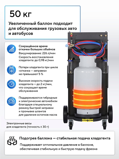 Установка автомат для заправки кондиционеров автобусов с автоматическим впрыском масла NORDBERG NF39_V2