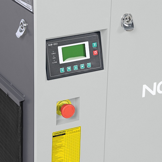Компрессор винтовой, 7,5 кВт, 10 бар, 900 л/мин, без ресивера, серый NORDBERG NCC10-G