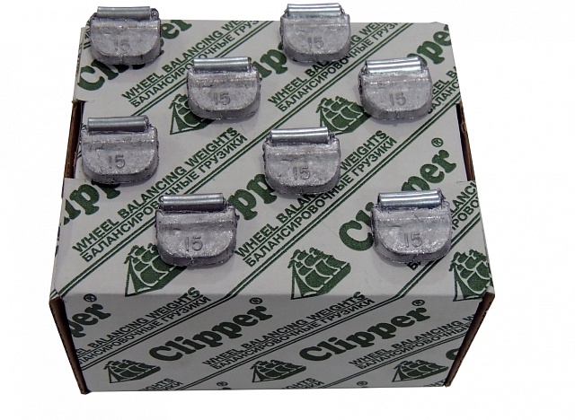 Грузики балансировочные для стальных дисков 15 г, 100 шт. CLIPPER 0215