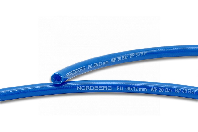 Шланг воздушный ПУ диам. 8х12мм 1м. NORDBERG H0812PU