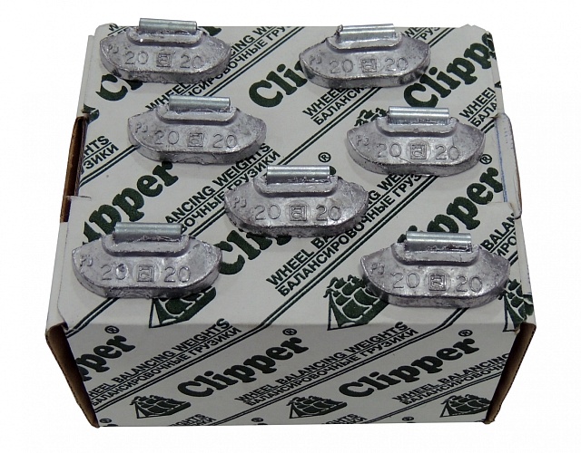 Грузики балансировочные для стальных дисков 20 г, 100 шт. CLIPPER 0220